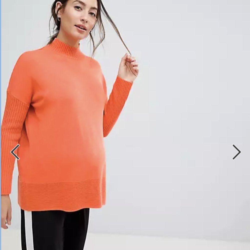 ASOS maternity jumper with ripple hem